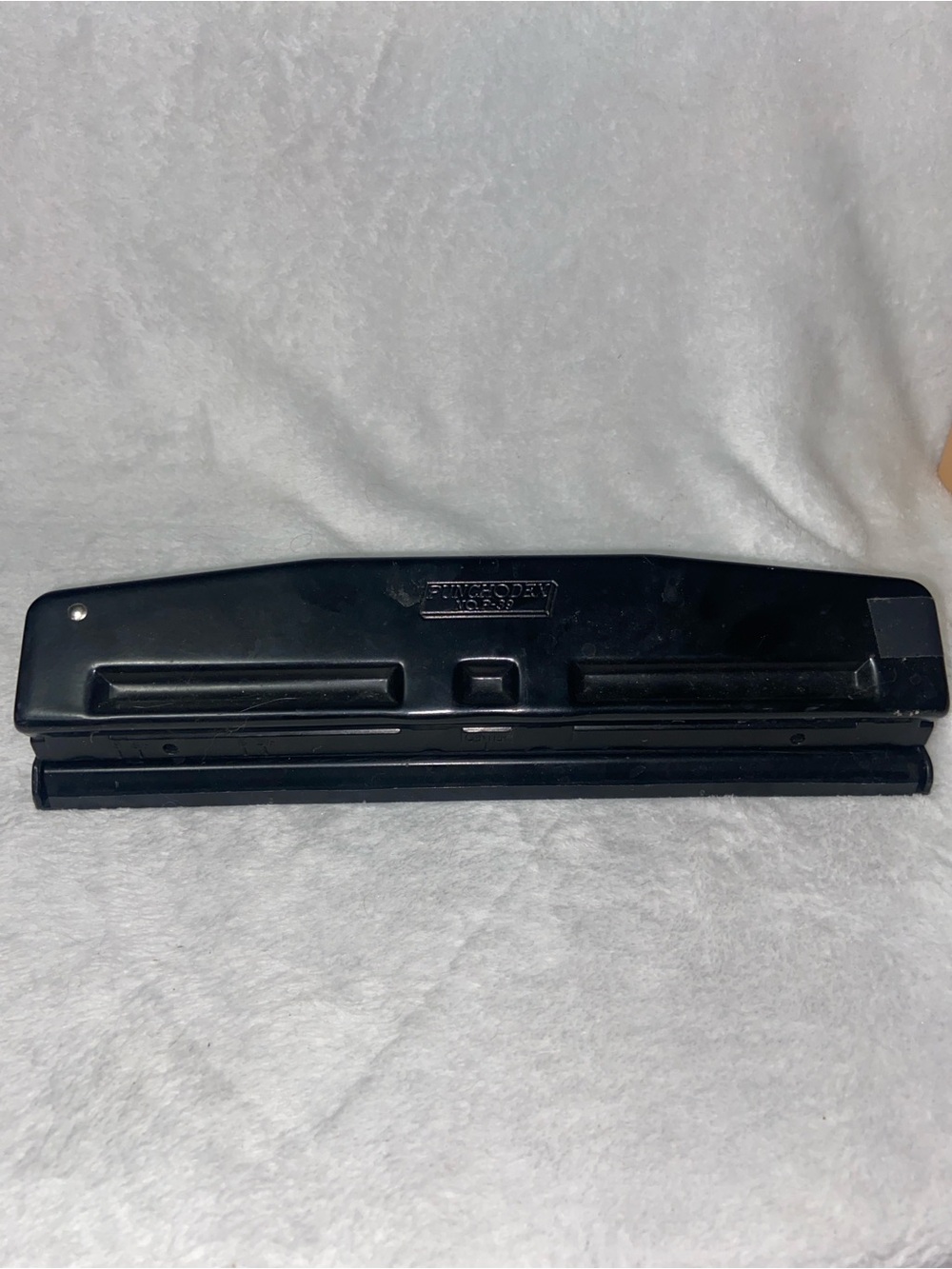 Black Three-Hole Paper Punch - Office Essentials